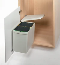 Poubelle double de 15 L pour porte d'armoire