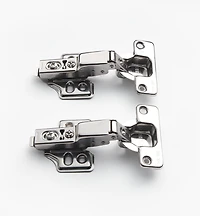 Stainless-Steel Euro-Style Cup 105° Half-Overlay Hinges
