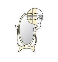 Éléments de fixation pour miroir pivotant