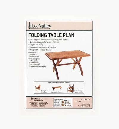 Folding Table Plan