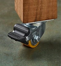 Low-Profile Polyurethane Caster with Brake