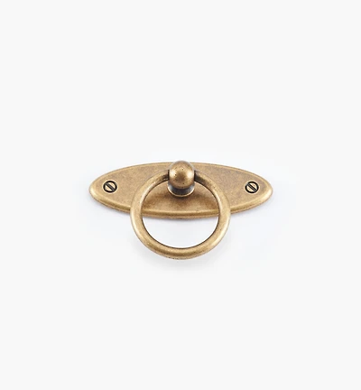 Oval Plate Ring Pull with Escutcheon