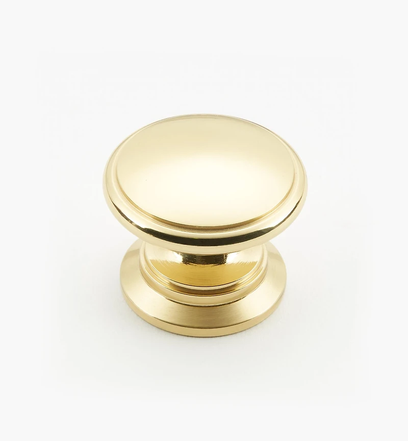 Bevelled Brass Round Knobs