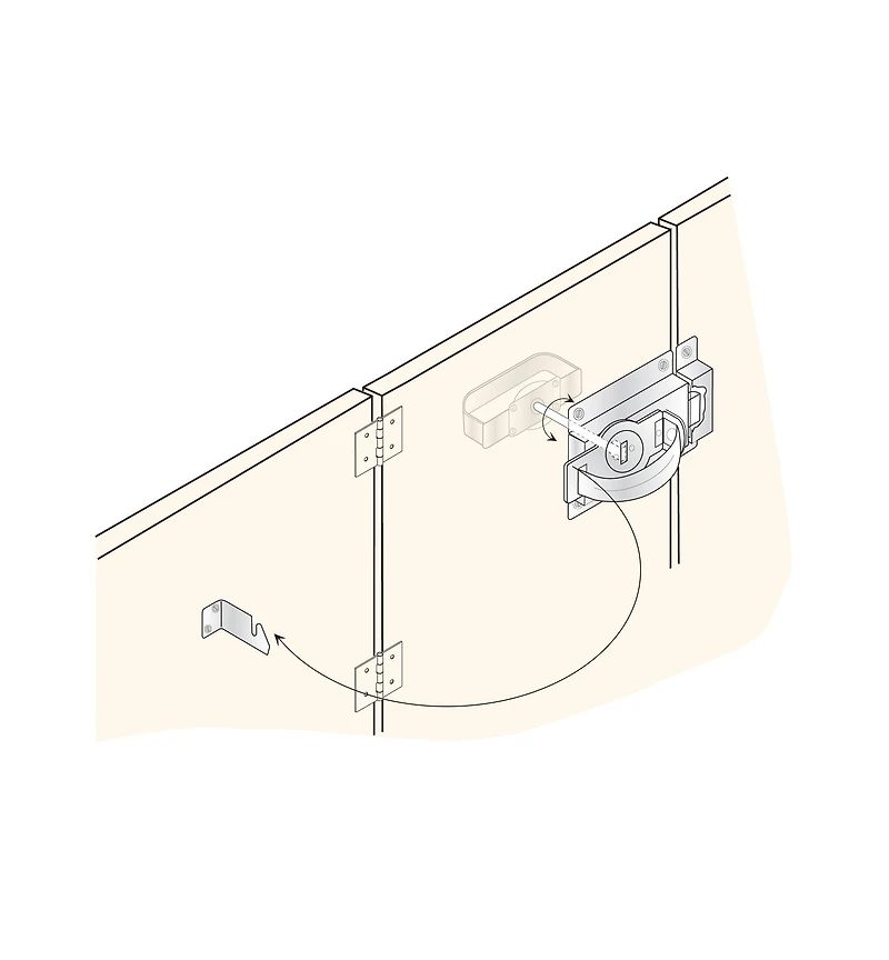 Gate Turn-Handle Latch