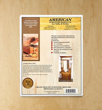 Antique Hall Tree Plan