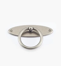 Oval Plate Ring Pull with Escutcheon