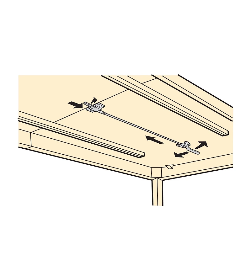 Loquet de table à longue portée