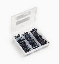 Blued Steel Diamond-Head Forged Nails from Clouterie Rivierre, 140 assorted pieces