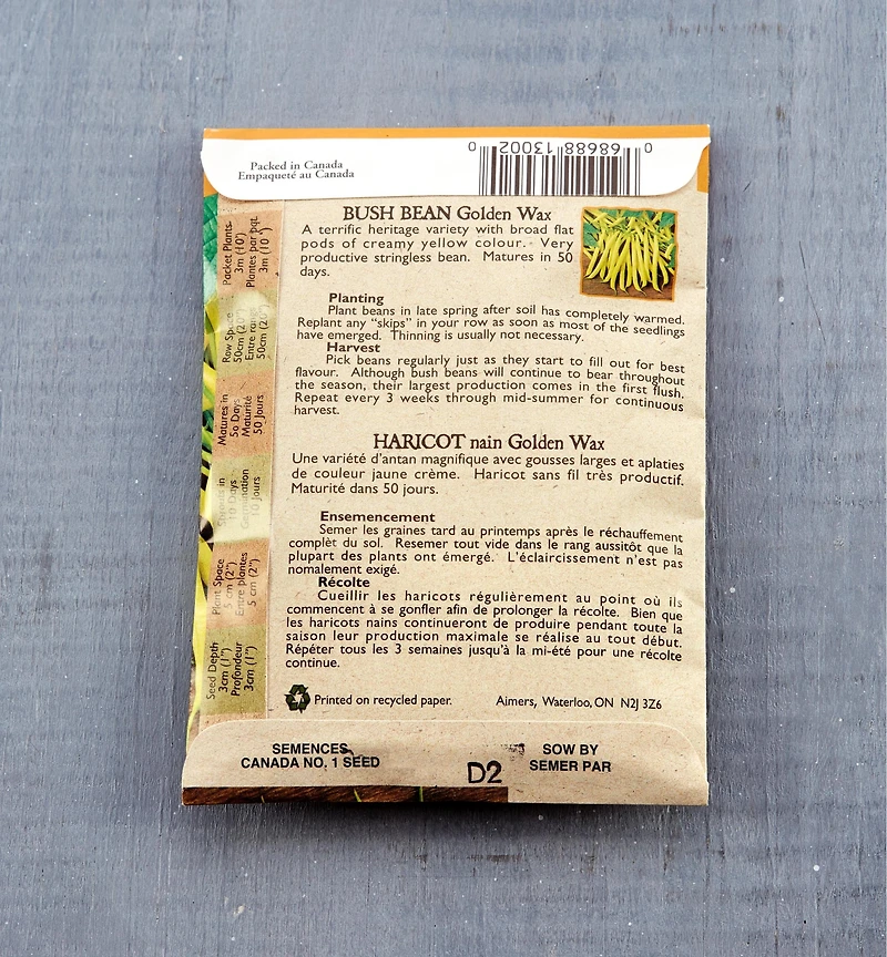 OSC Organic Vegetable Seed Packets