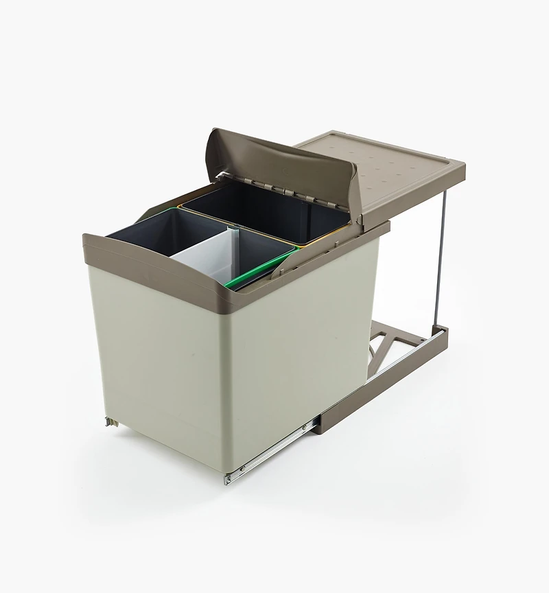 Bottom-Mount Sliding Waste Containers