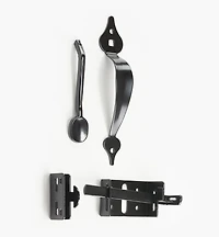 Loquet à poucier et verrou pour barrière