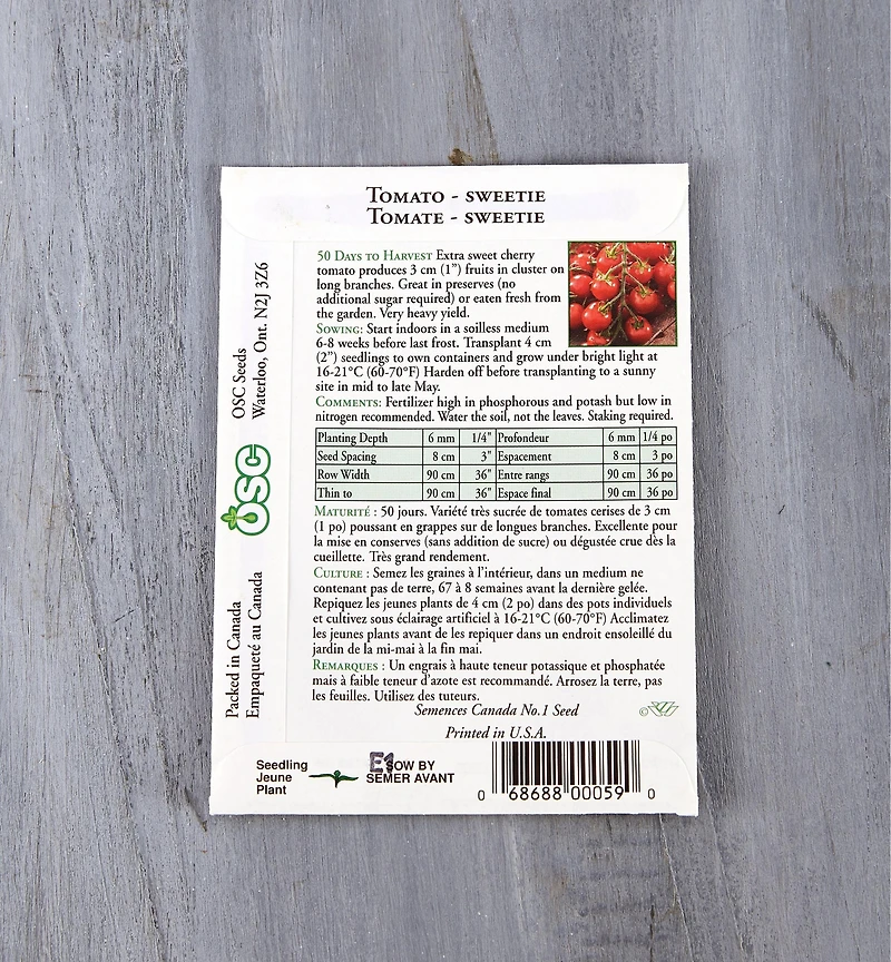 Sachets de semences tomates OSC