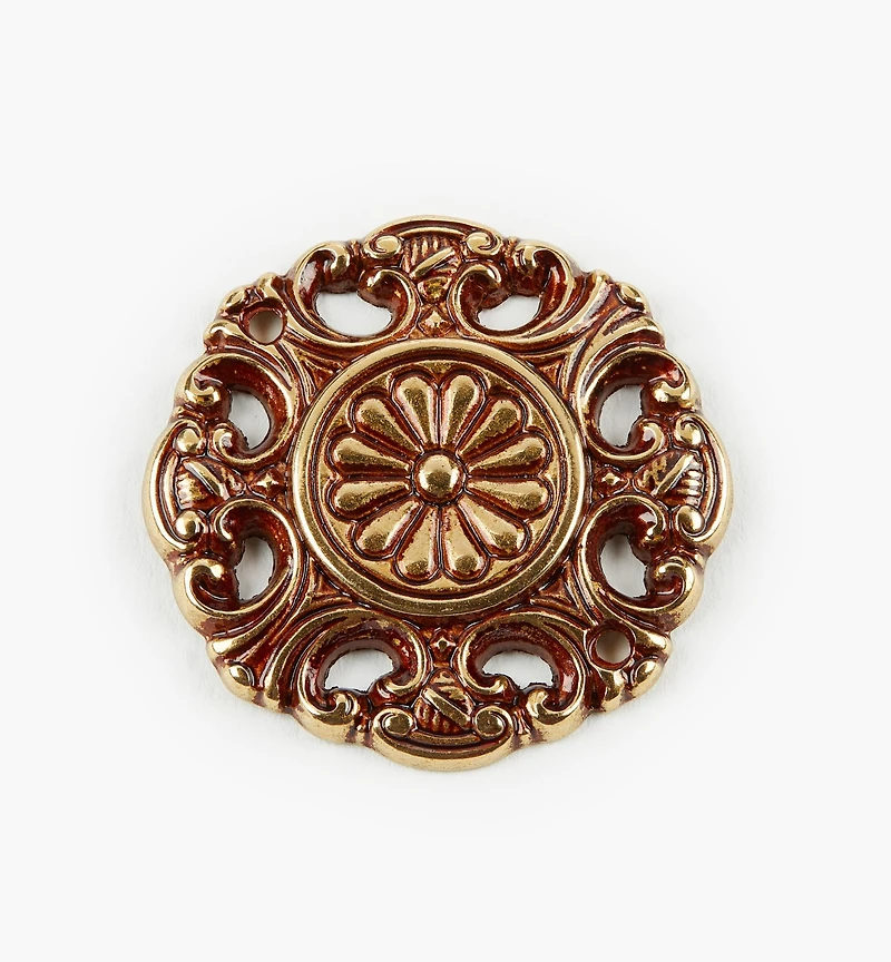 Applique à motif floral en laiton