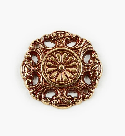 Applique à motif floral en laiton