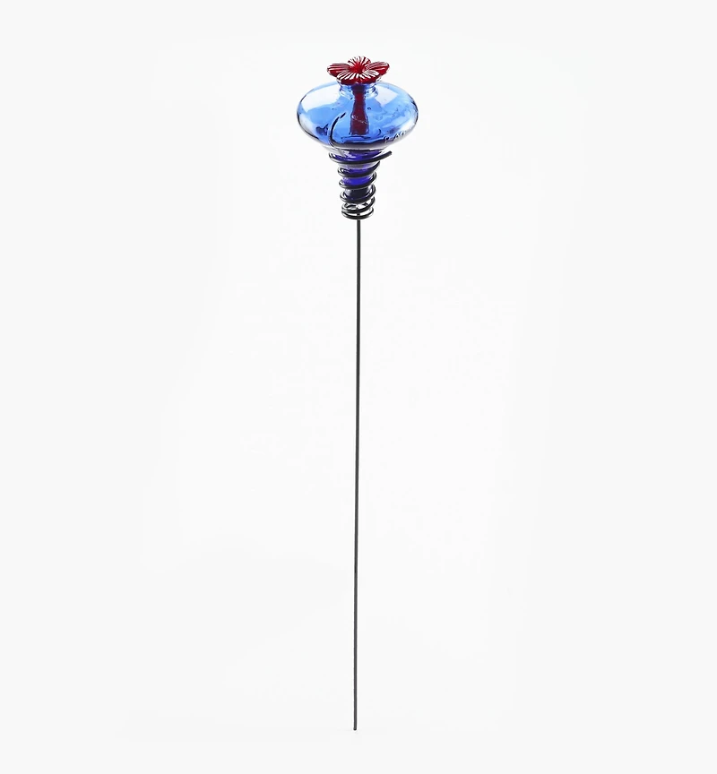Glass Flower Hummingbird Feeder