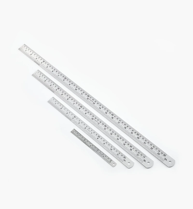 Stainless-Steel Cabinetmaker's Rules