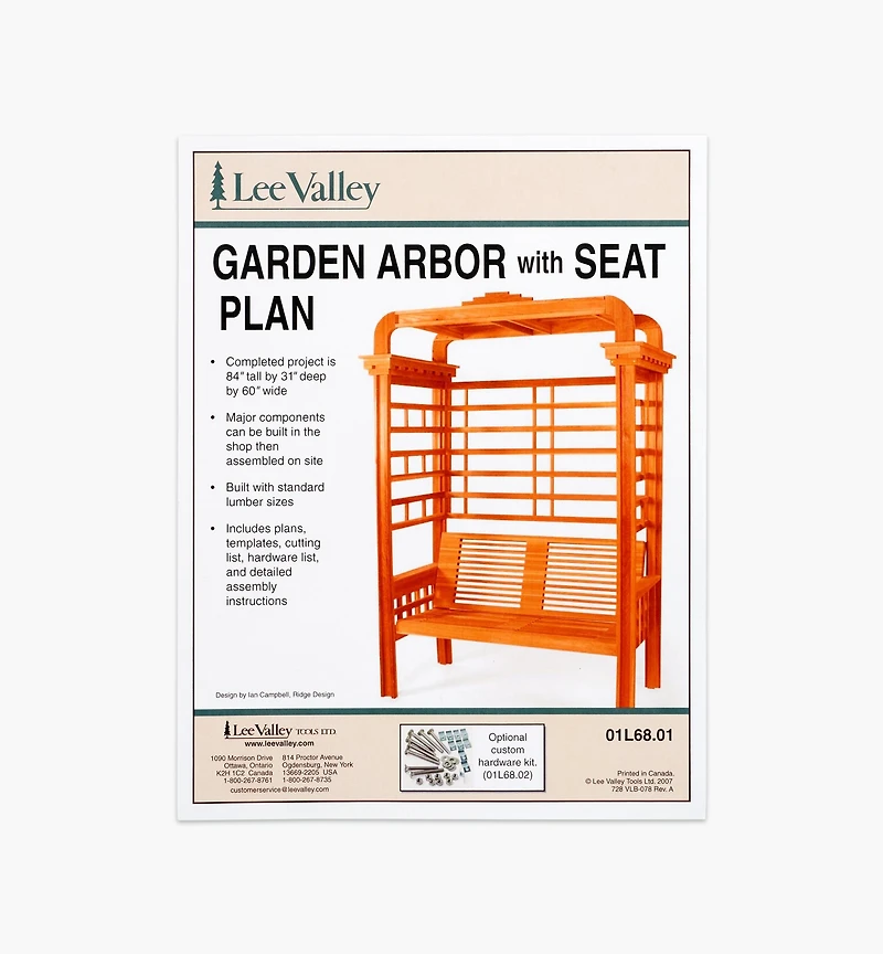 Arbor with Seat Plan