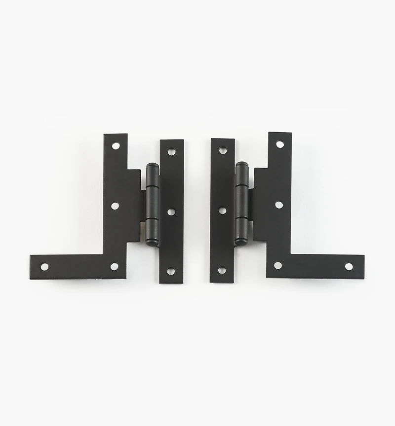 “Forged Iron” Smooth H-L Hinges