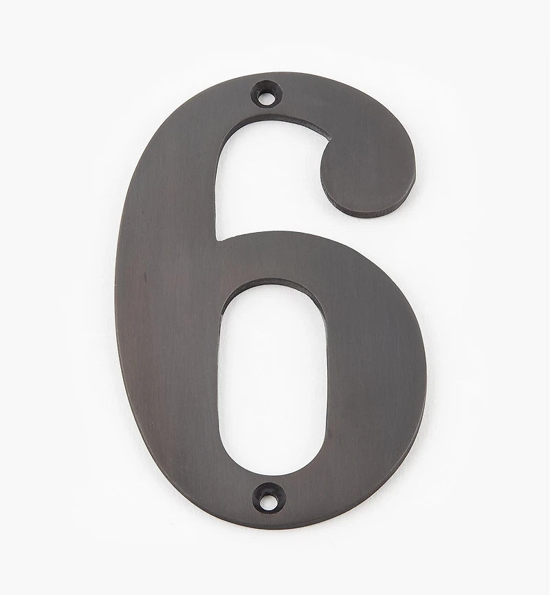 Chiffres de maison standards en laiton coulé