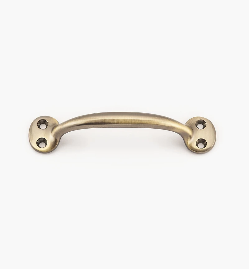 4 7/8" Cast Brass Oval-Post Utility Handle