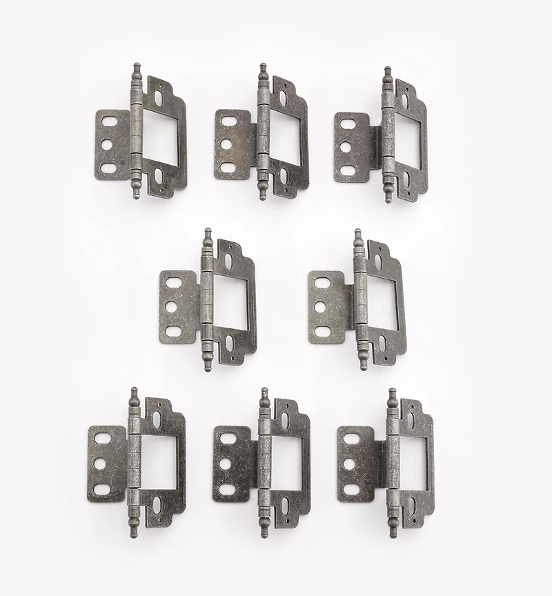 Bulk Sets of Wrought-Iron Partial-Wrap Inset Hinges
