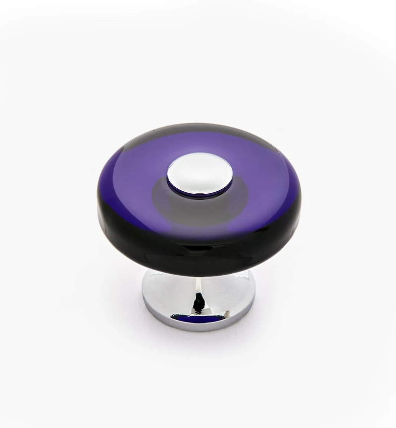 Tinted Glass Disc Knob