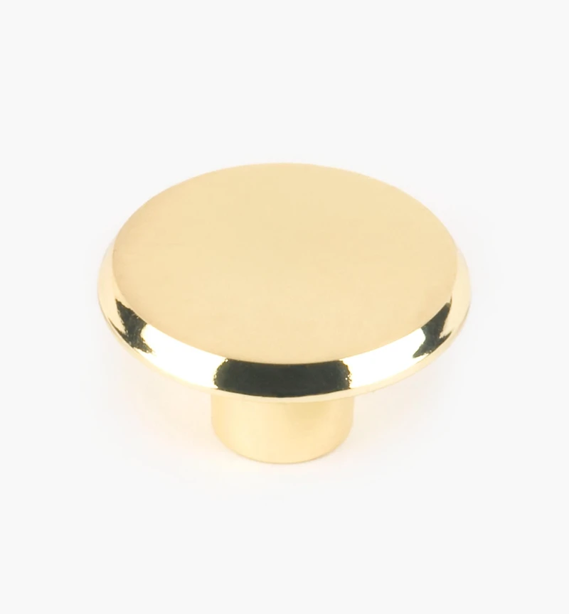 Bouton Concave, plaqué laiton