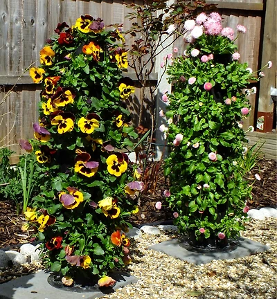Pair of Flower Towers