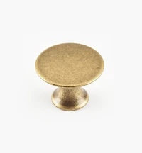 Boutons à tête plate, fini laiton