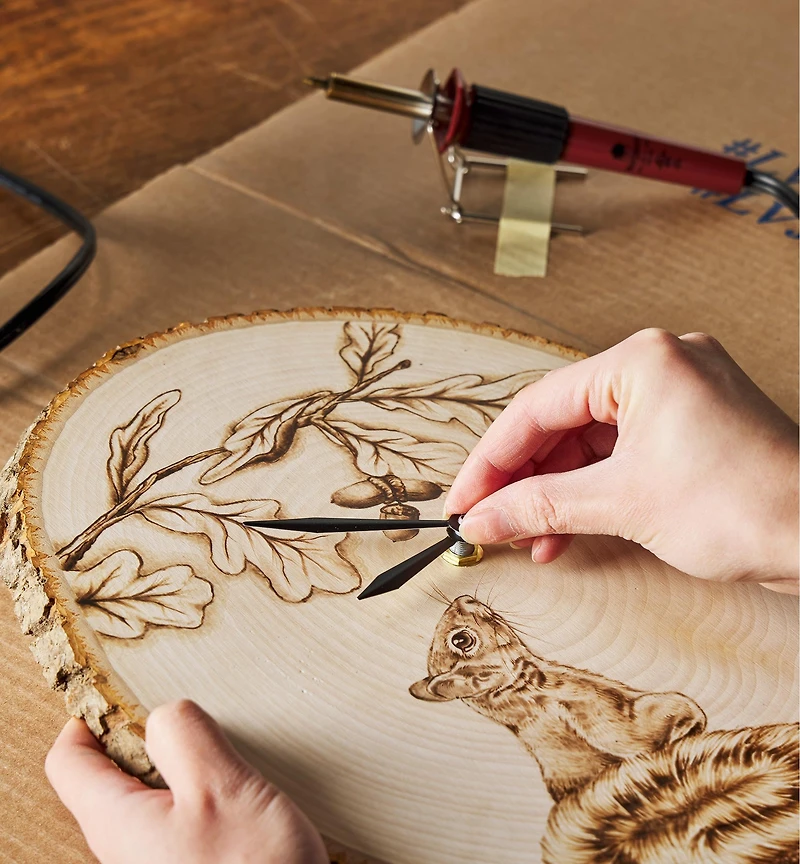 Make It Yourself Pyrography Clock & Coasters Kit