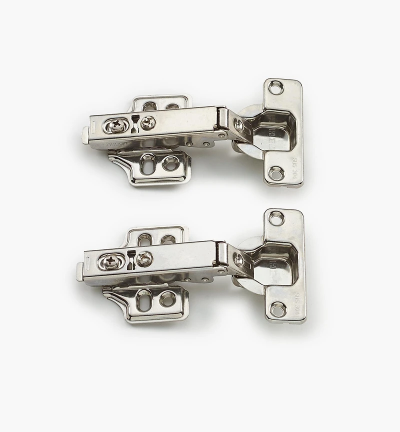 Soft-Close Stainless-Steel Euro-Style Cup 105° Overlay Hinges