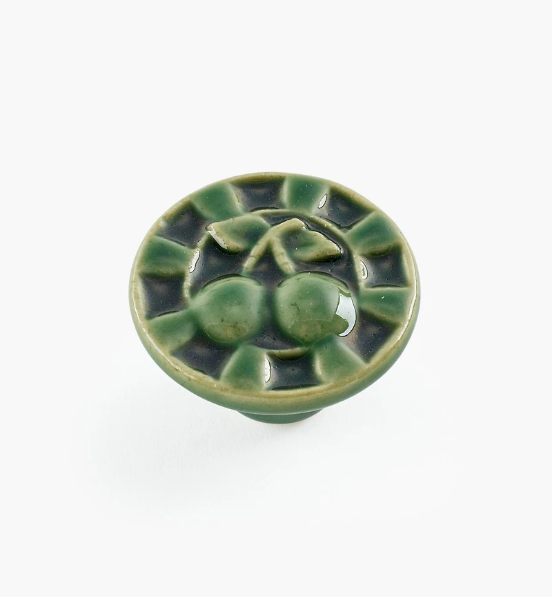 Boutons en céramique à motif de cerise
