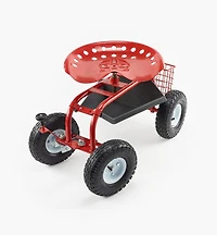 Steerable Rolling Seat with Tool Tray