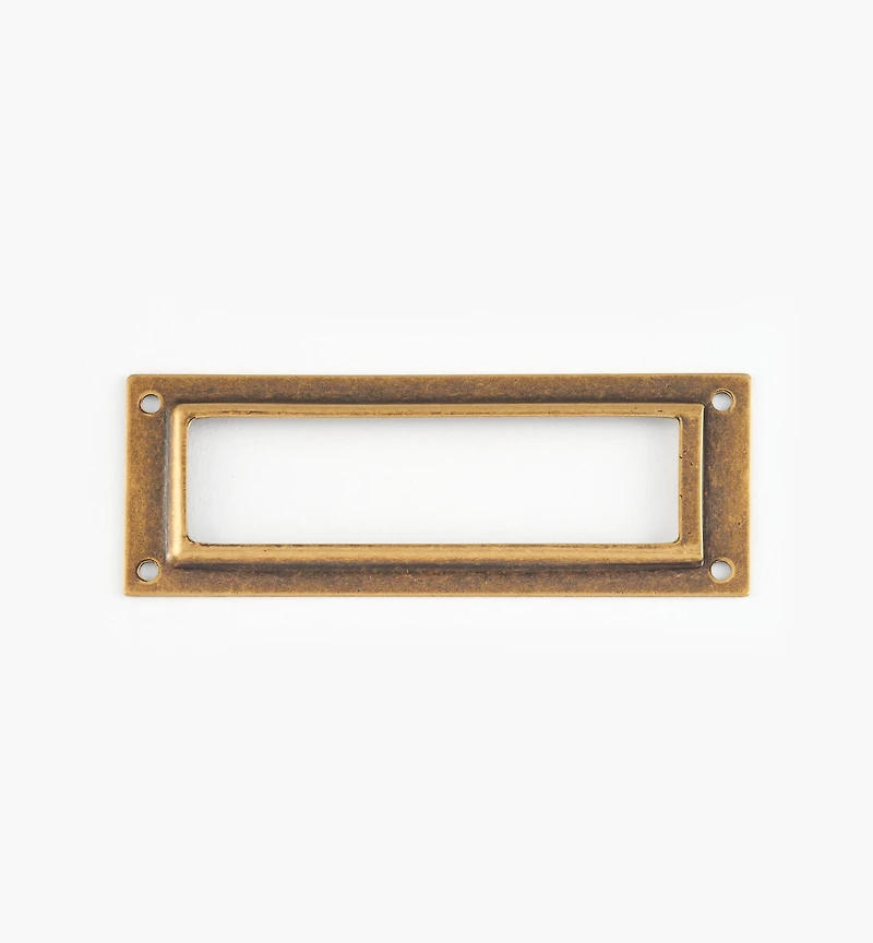 Porte-étiquettes en laiton estampé
