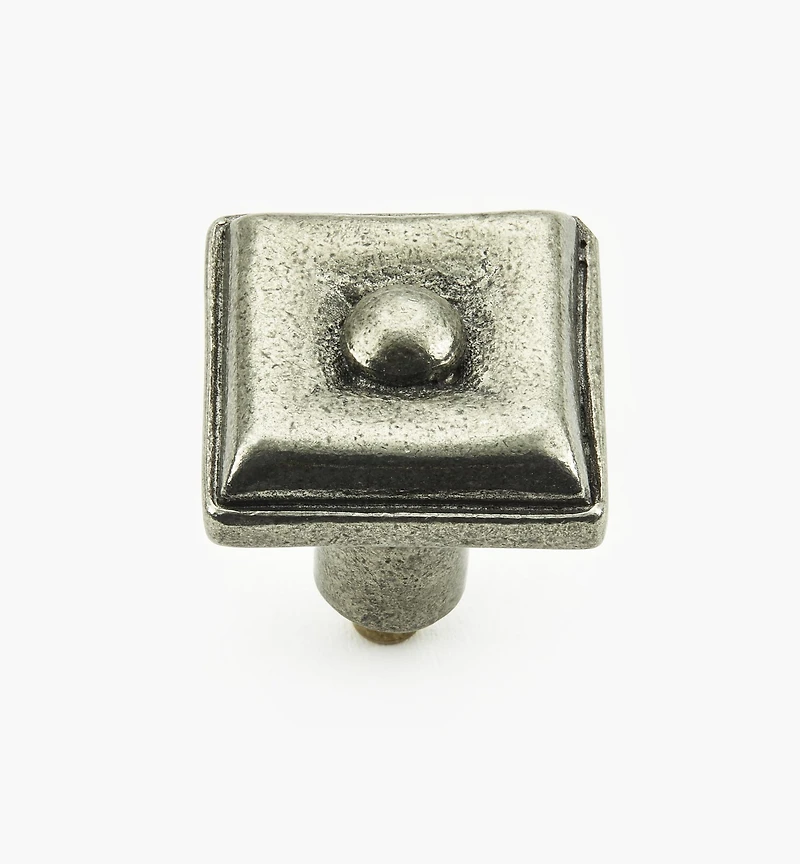 Bright Pewter  Square Knobs