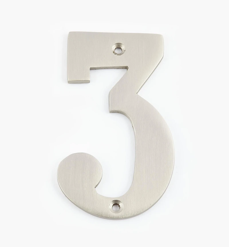 Chiffres de maison standards en laiton coulé