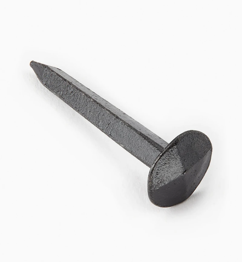 Black Steel Diamond-Head Forged Nails from Clouterie Rivierre