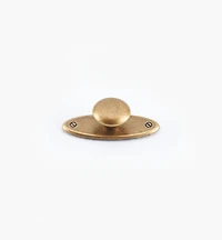 Oval Plate Knob with Escutcheon