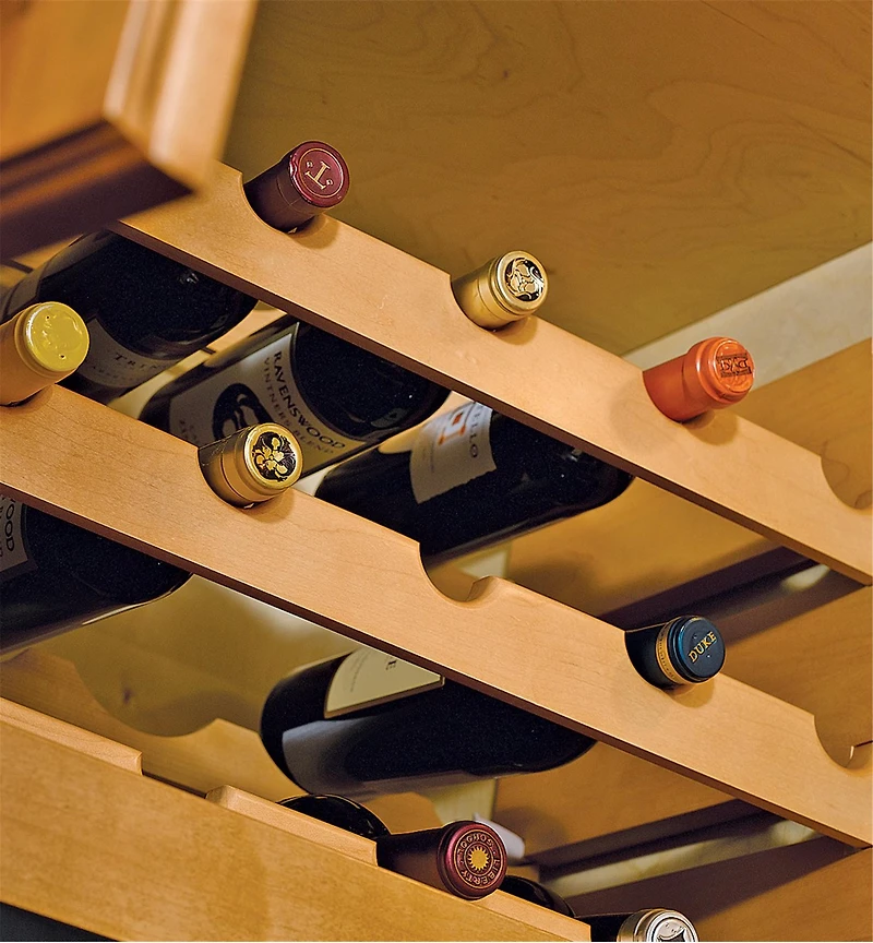 Porte-bouteilles en bois massif