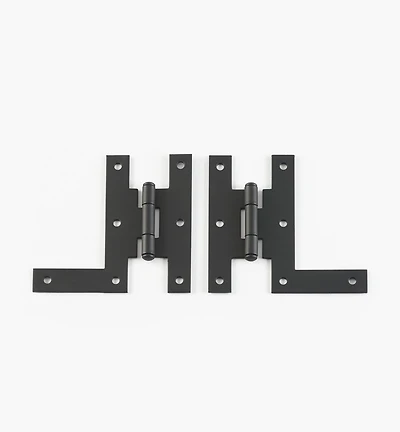 “Forged Iron” Smooth H-L Hinges