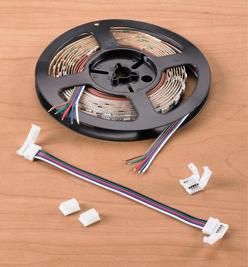 8' Color-Controlled RGB+W LED Tape Light Set