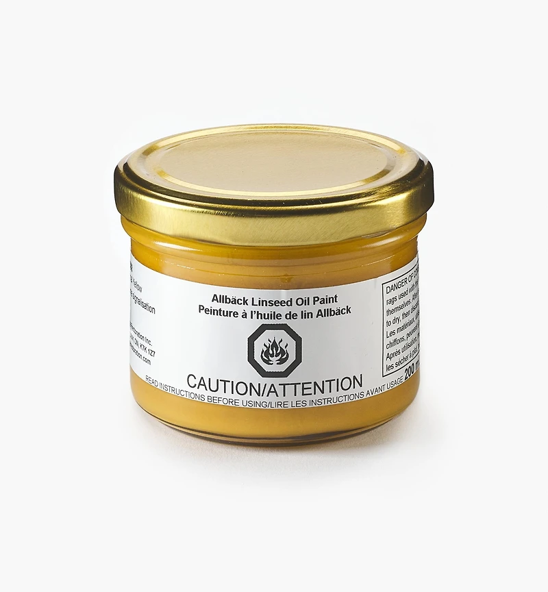 Allbäck Signal Yellow Linseed Oil Paint