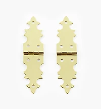 Fancy Narrow Brass Box Hinges