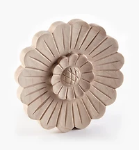 3 7/8" Hand-Carved Round Appliqué