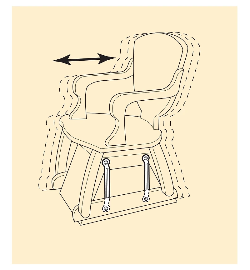 Ferrures pour fauteuil berçant suspendu