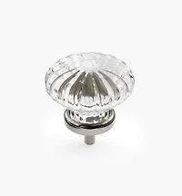 Boutons en verre moulé cannelés