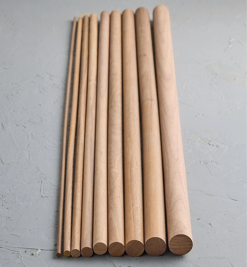 36" Walnut Dowel Rods