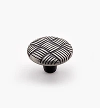 Bouton rond à motif tressé