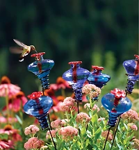 Glass Flower Hummingbird Feeder