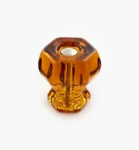 Bouton hexagonal en verre